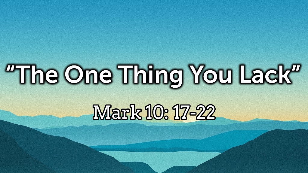 The Necessity of Childlike Faith, Scene 2: The One Thing You Lack